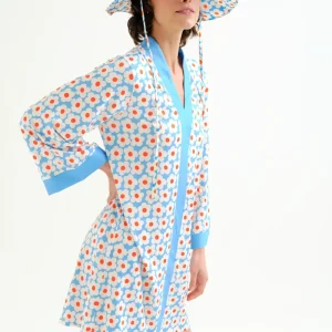 Kaftan corto con estampado Popcorn