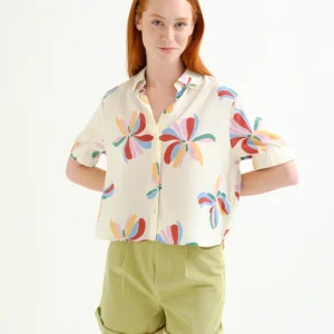 Camisa con estampado Monarda