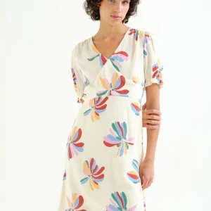 Vestido corto con estampado Monarda