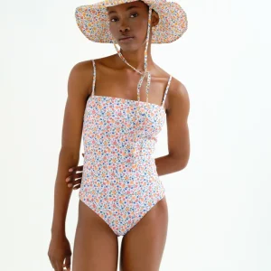 Bañador escote recto estampado Lily Small