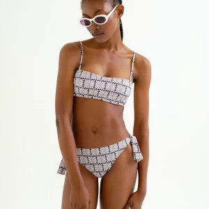 Top bikini recto estampado Olive Flower Black