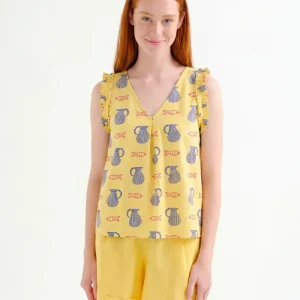 Top 100% algodón con estampado Brava
