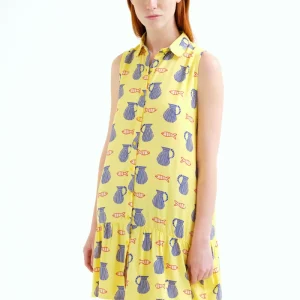 Vestido corto con estampado Brava