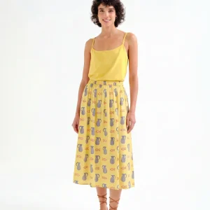 Falda midi con estampado Brava