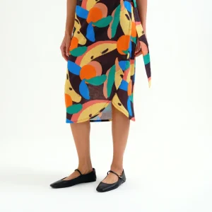 Falda midi con estampado Tutti Frutti Big
