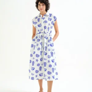 Vestido midi con estampado Lobster