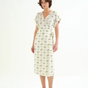Vestido midi con estampado Elefante LENZING™ ECOVERO™