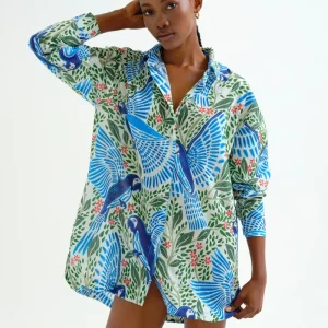 Camisa playera con estampado Parrot
