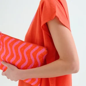 Bolso con estampado Wave Red & Pink