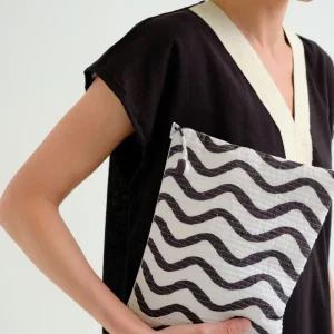 Bolso con estampado Wave Black & White