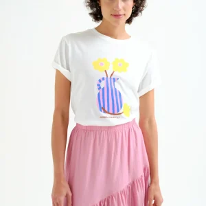 Camiseta con estampado jarrón "Compañía Fantástica"