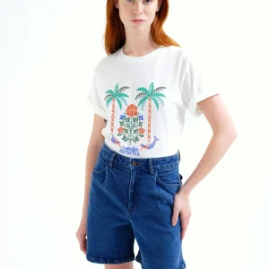 Camiseta con estampado Palm & Mermaid
