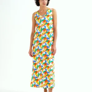 Vestido largo con estampado Tutti Frutti Small