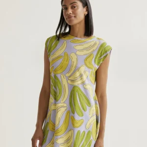 Vestido corto con estampado Guineo