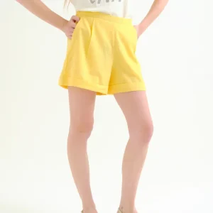 Shorts 100% algodón amarillo