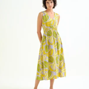 Vestido midi con estampado Guineo