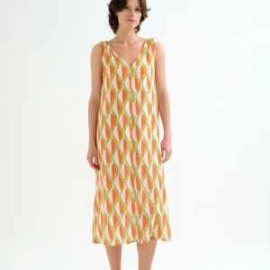 Vestido corto con estampado Aloe
