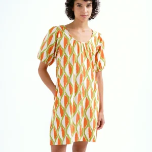 Vestido corto con estampado Aloe