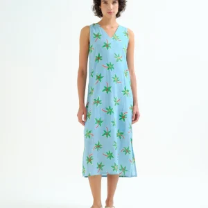 Vestido midi con estampado Cocotero Small