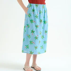 Falda midi con estampado Cocotero Small