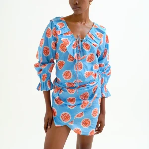 Top playero con estampado Red bloom flowers