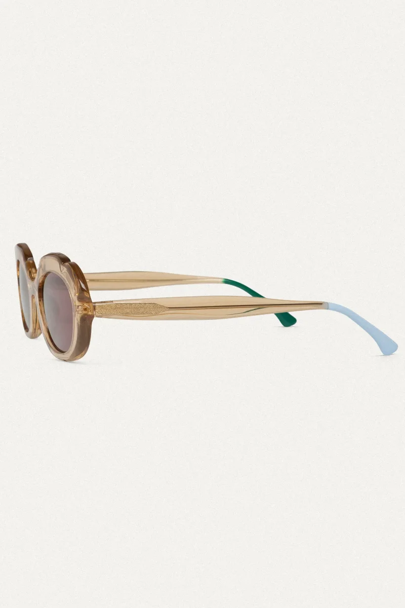 Gafas de sol ambar con punta patillas multicolor verde y azul claro - Imagen 4