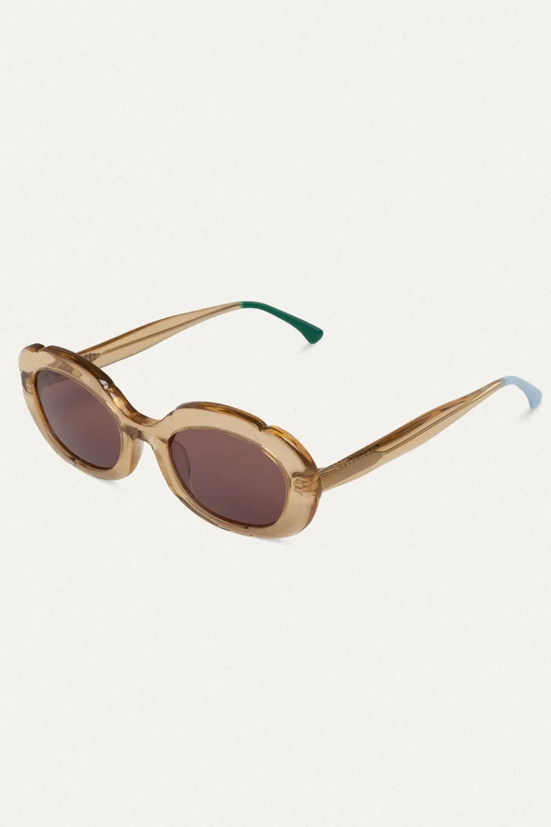 Gafas de sol ambar con punta patillas multicolor verde y azul claro - Imagen 5