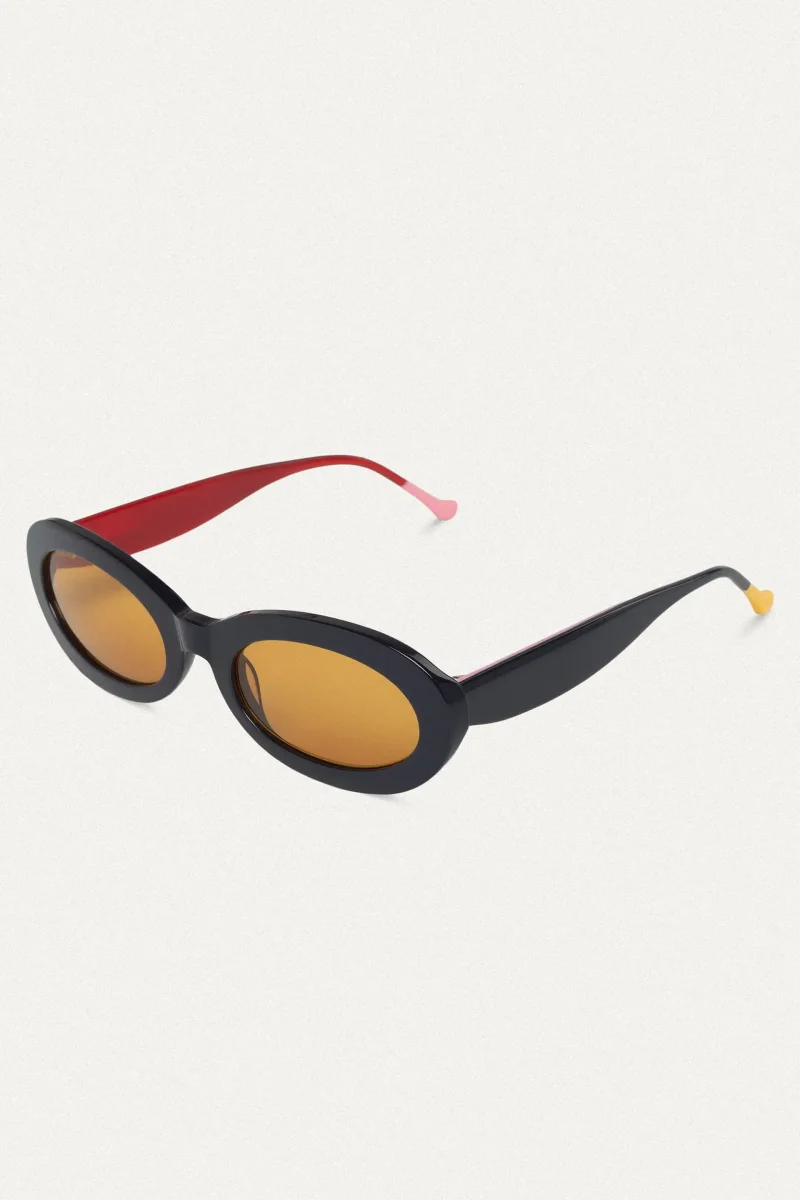 Gafas azul marino con punta patillas multicolor rosa y amarillo - Imagen 5