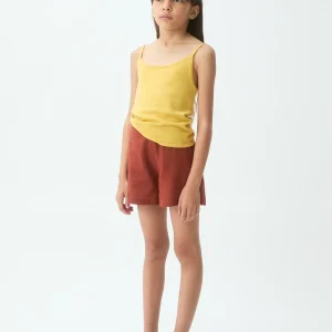 Top básico de niña amarillo