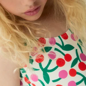 Bañador de niña con estampado Guinda