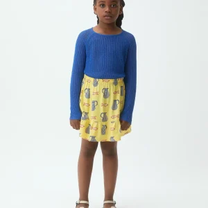 Falda corta de niña con estampado Brava