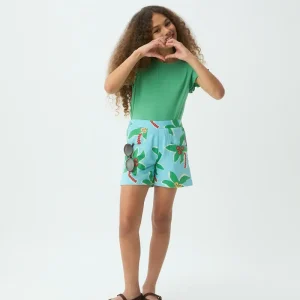 Camiseta de niña manga corta verde