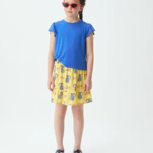Camiseta de niña manga corta azul