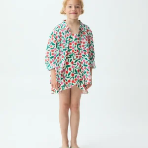 Camisa de niña con estampado Guinda