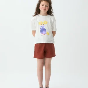 Camiseta de niña 100% algodón con estampado de jarrón "Compañía Fantástica"