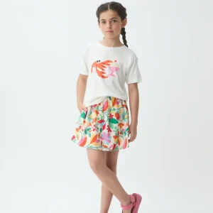 Camiseta de niña 100% algodón con estampado de langosta