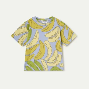Camiseta de niña 100% algodón con estampado Guineo