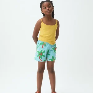 Shorts de niña 100% algodón con estampado Cocotero Small