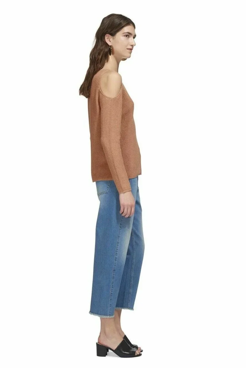Whistles V Neck Cold Shoulder Knit Sweater Jumper - Imagen 4