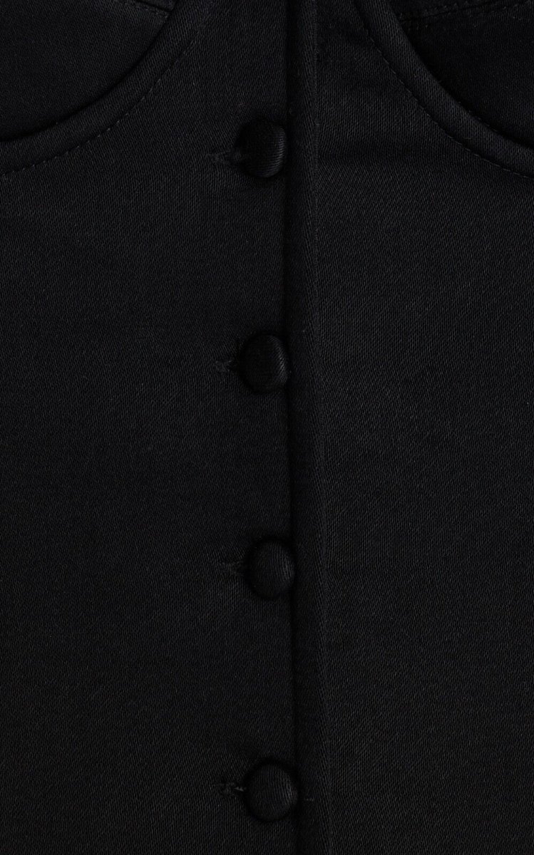 MIRROR PALAIS Black Bustier Button Sweetheart Neck Top - Imagen 6