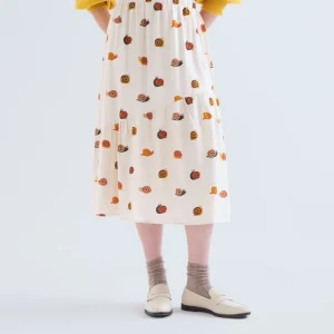 Falda midi con estampado de caracoles