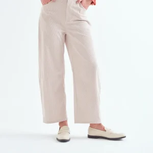 Pantalón de pana blanco crudo