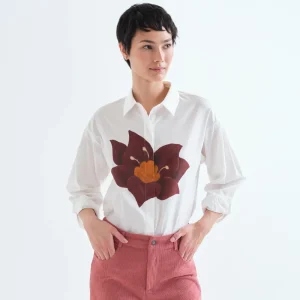 Camisa 100% algodón con estampado Flor Rivera