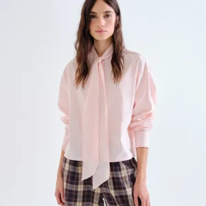Camisa lazada 100% algodón rosa