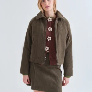 Chaqueta de pana verde