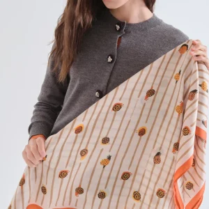 Pañuelo con estampado caracoles