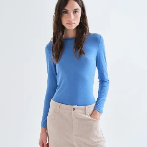 Camiseta básica azul claro