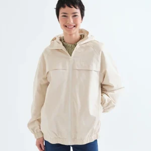 Chaqueta 100% algodón blanco crudo "CF"