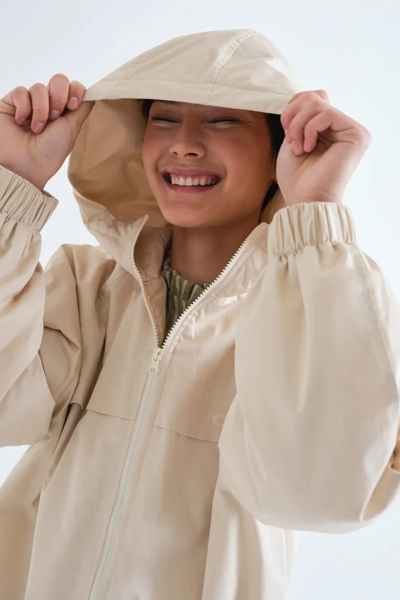 Chaqueta 100% algodón blanco crudo "CF" - Imagen 6
