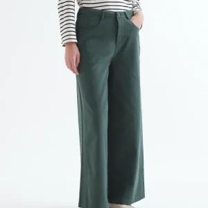 Pantalón vaquero 100% algodón verde petróleo